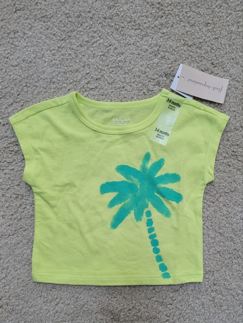 First Impressions Baby Palm Graphic Tee 3-6 Month Nwt